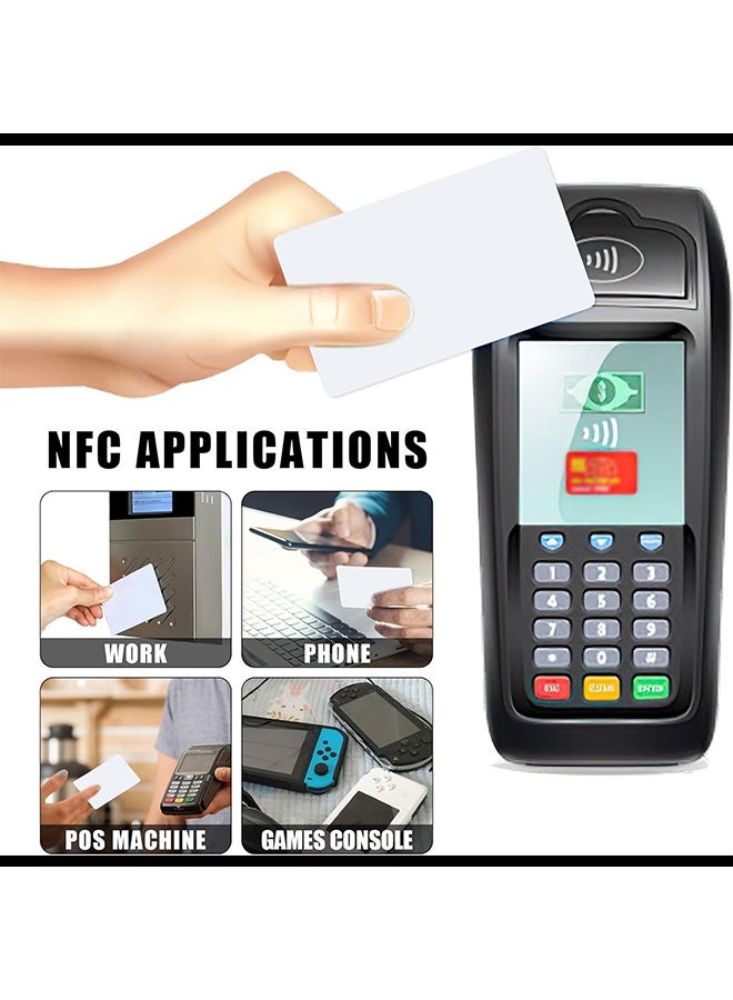 50 Pcs NFC Tags, NTAG215 PVC Cards, NFC Chip NFC Business, Blank Printable NTAG215 NFC Cards, ISO Size Cards,  Writeable Programmable, 504 Bytes Memory Compatible with Android and All NFC Enabled Phone - Image 5